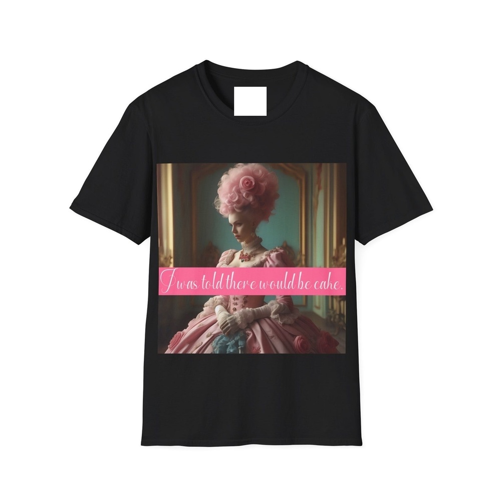 Marie Antoinette Cake Unisex Black T-Shirt